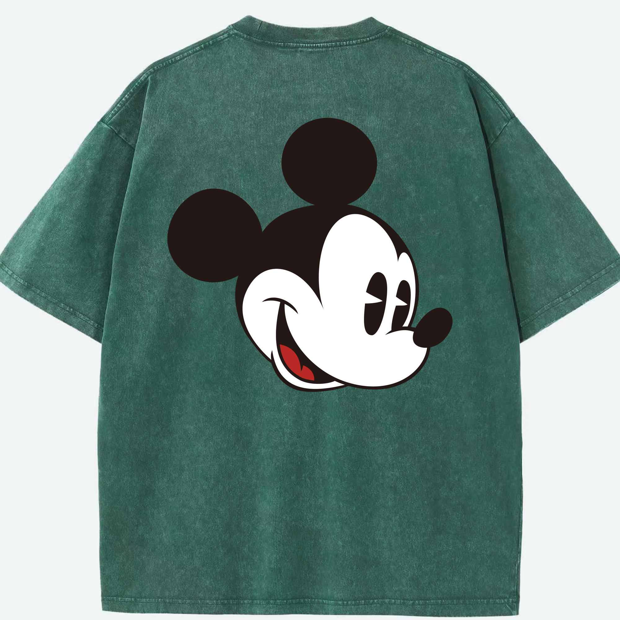 （画像用） ミッキーマウス Mickey Mouse 綿100% ヴィンテージ風 半袖Tシャツ（背面プリント）